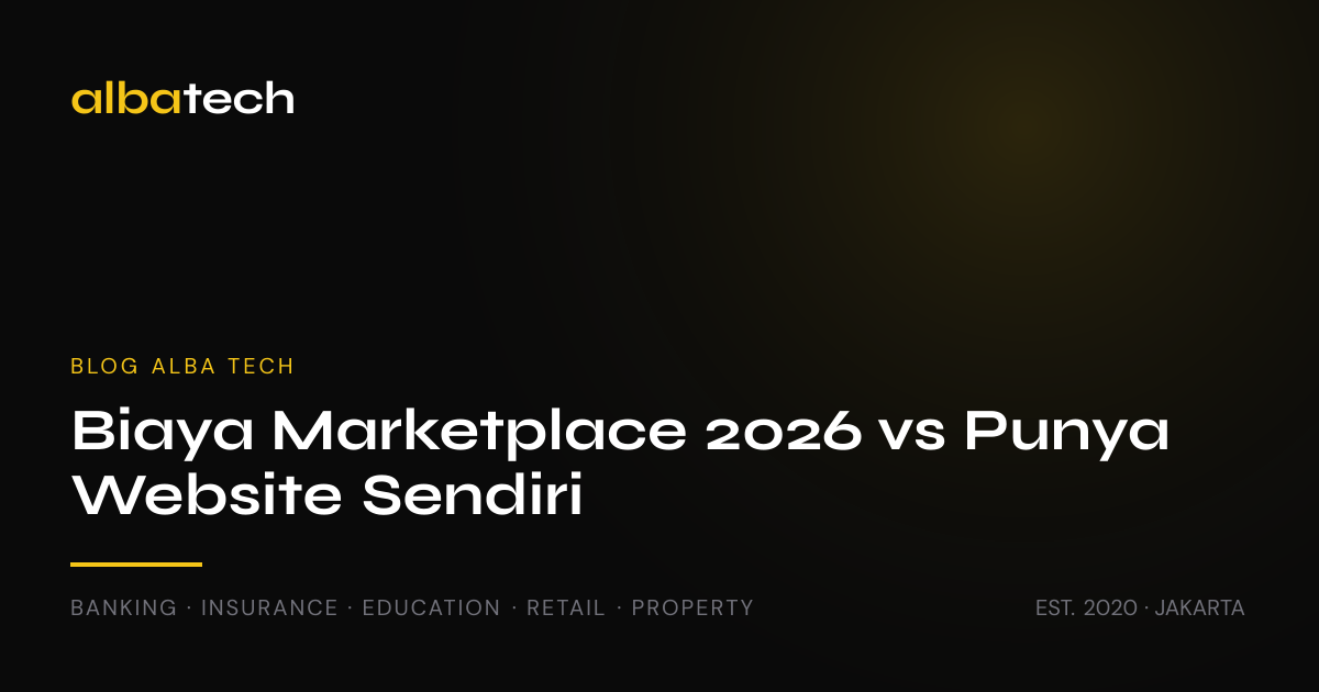 Biaya Marketplace 2026 vs Punya Website Sendiri