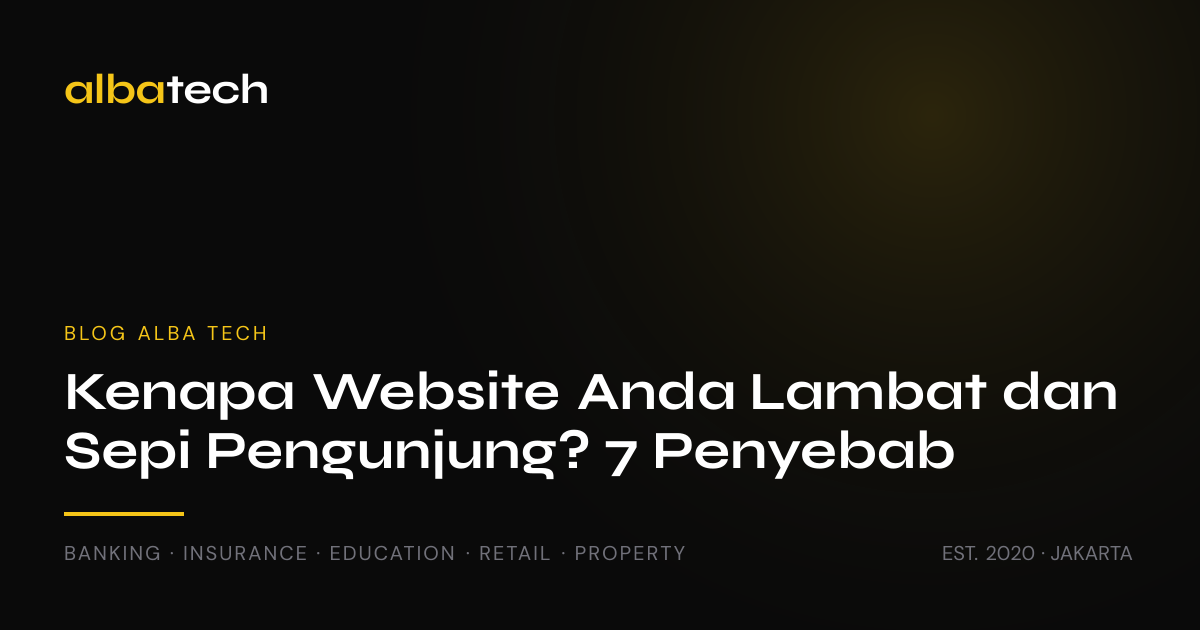 Kenapa Website Anda Lambat dan Sepi Pengunjung? 7 Penyebab + Cara Cek Gratis